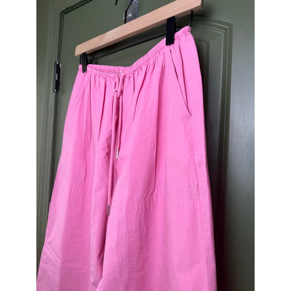 NWT Pistola Theo Drawstring Lightweight Poplin Pant Azalea Bubblegum Pink Small - Picture 2 of 4